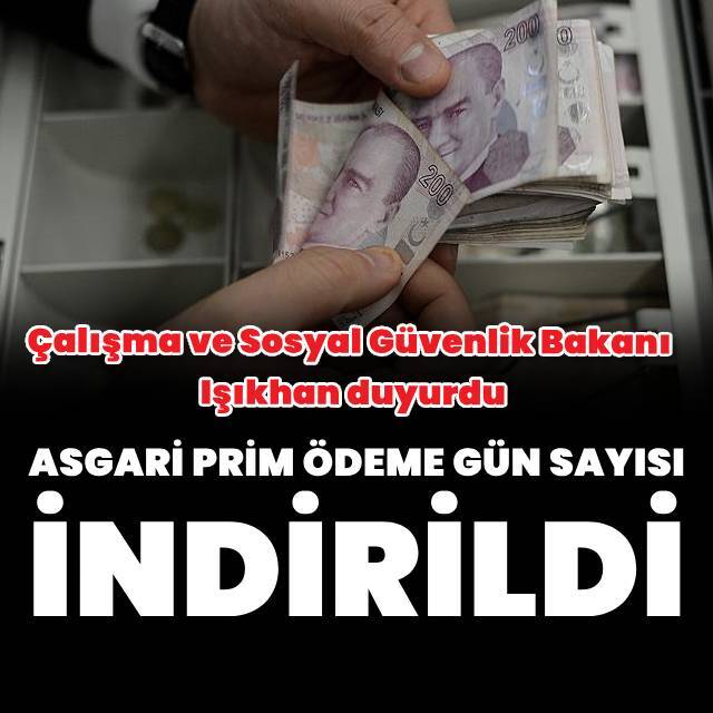 Asgari prim ödeme gün sayısı indirildi
