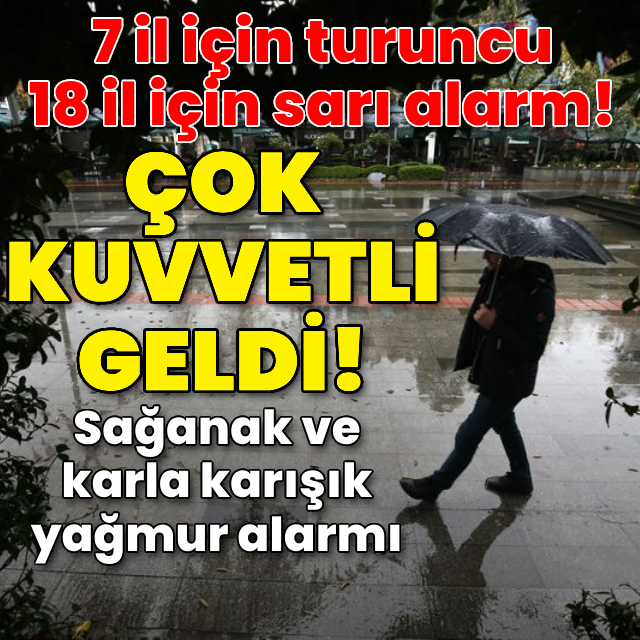 Sağanak yağmur ve fırtına alarmı!