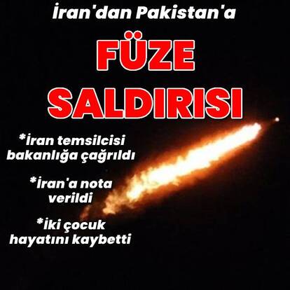 İran'dan Pakistan'a füzeli saldırı