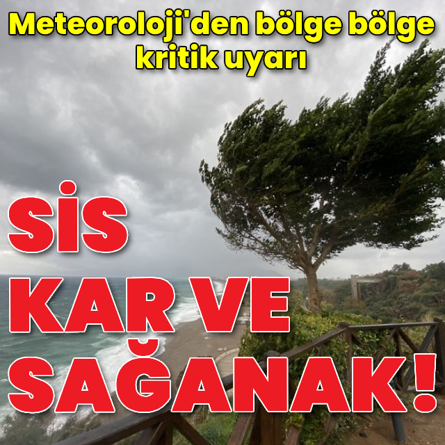 Sis, sağanak ve kar alarmı!
