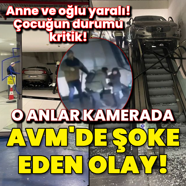 Şişli'de AVM'de şoke eden olay: Araç yürüyen merdivenlere daldı