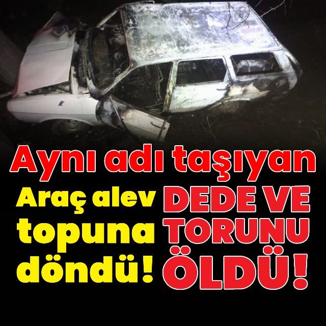 Takla atan araç alev topuna döndü!