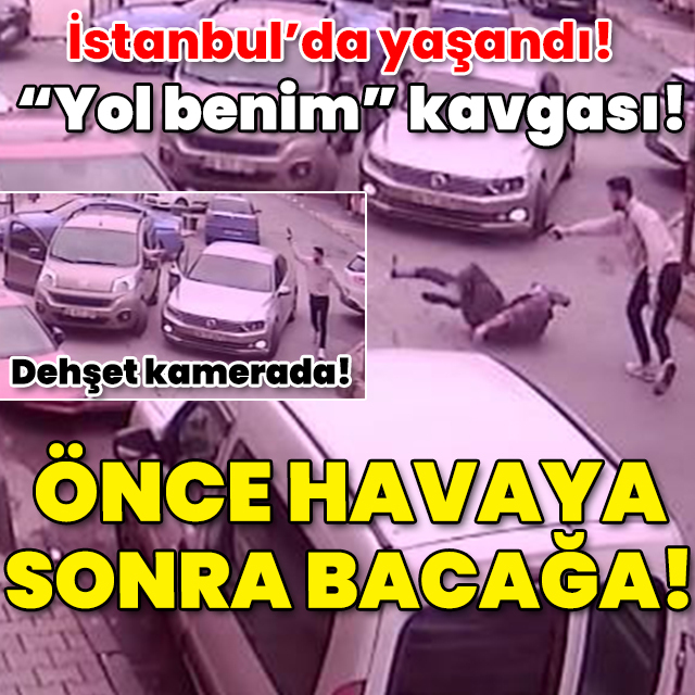 Önce havaya sonra bacağa! Kanlı yol kavgası!