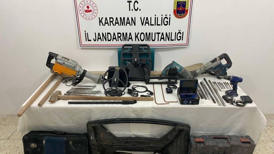Kaçak kazı yapan 5 şüpheli yakalandı