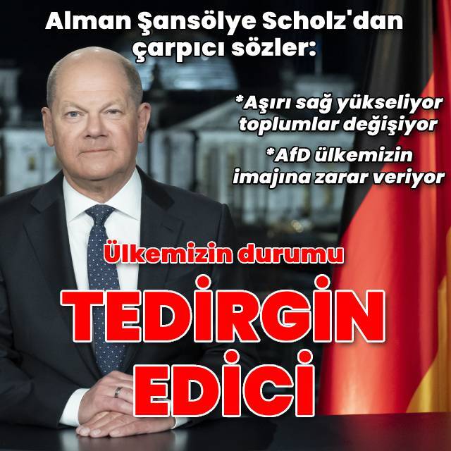 Alman Şansölye: Ülkenin durumu tedirgin edici