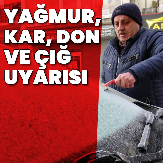 Kar, yağmur, don ve çığ uyarısı