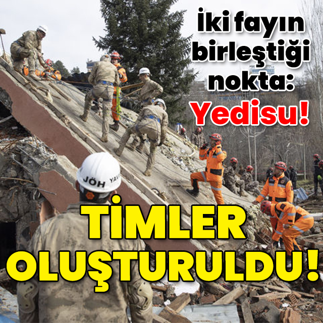 İki fayın birleştiği nokta: Yedisu! Timler oluşturuldu!