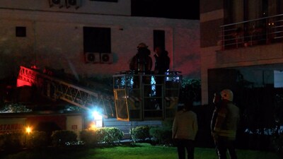 7'nci katta korkutan yangın!