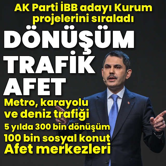 Murat Kurum'dan İstanbul için 10 başlıkta projeler
