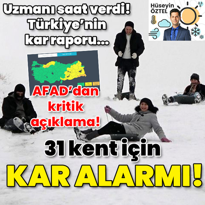 Meteoroloji'den 31 kent için alarm! 3 bölgeye kuvvetli kar geliyor!