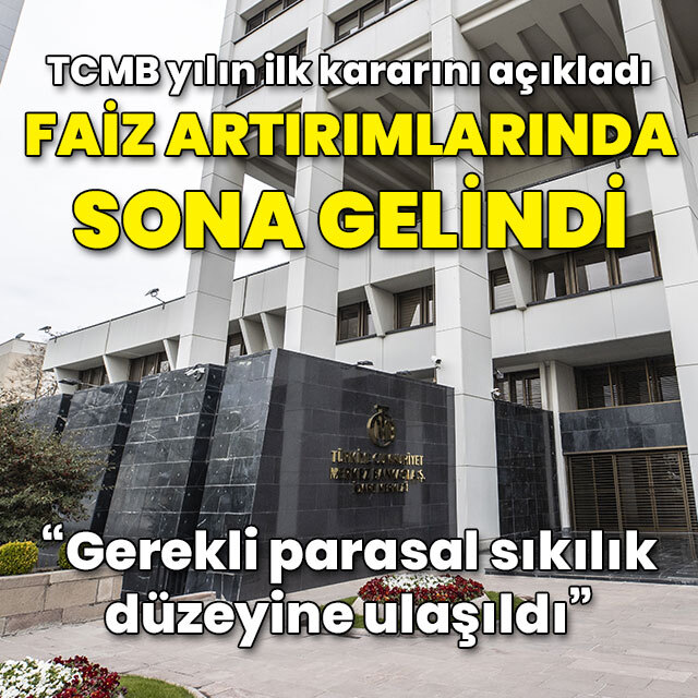 Merkez Bankası faiz kararını açıkladı