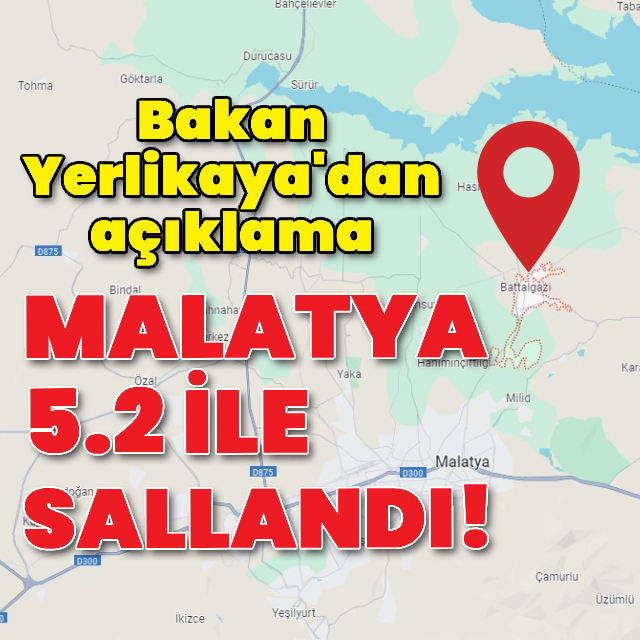 Malatya'da 5.2 büyüklüğünde deprem!