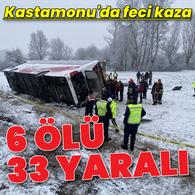 Otobüs devrildi! 6 ölü