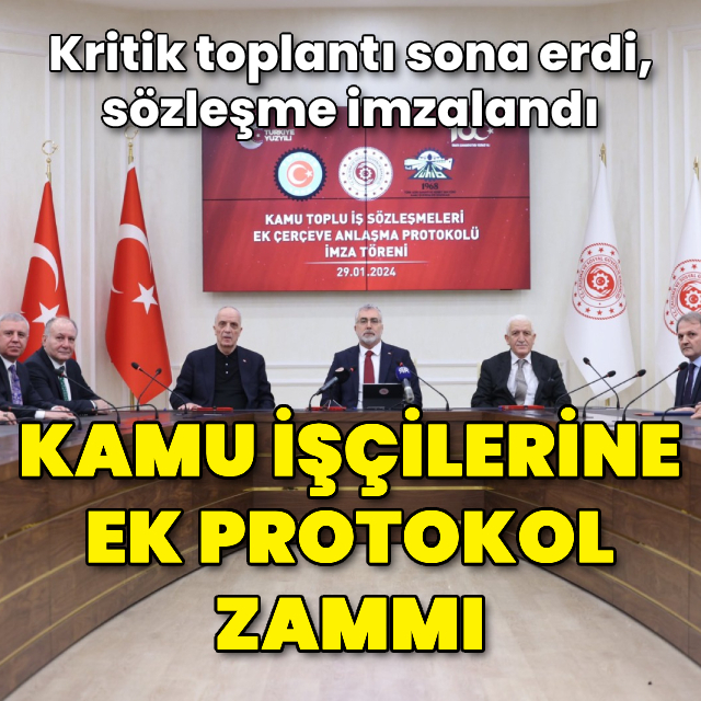  Kamu işçilerine ek protokol zammı