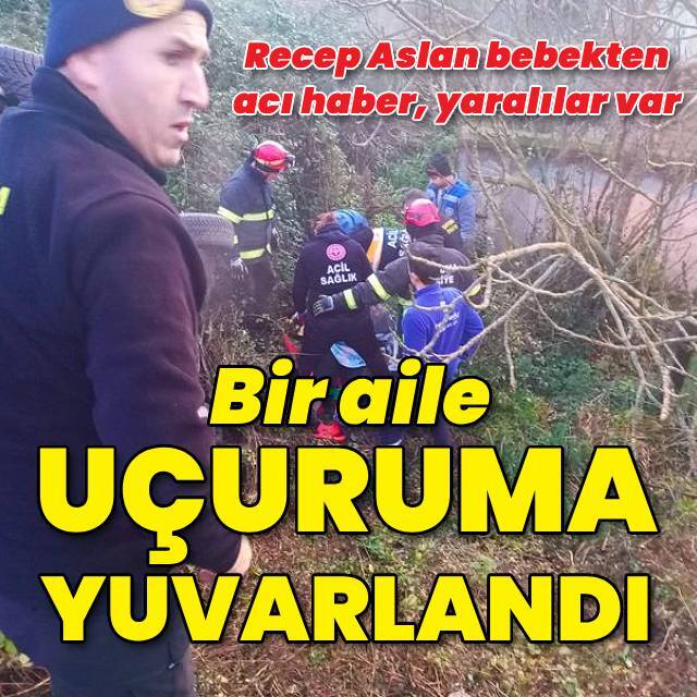 Uçuruma yuvarlanan araçtaki bebek hayatını kaybetti