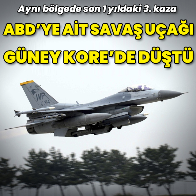 ABD'ye ait F-16 Güney Kore'de denize düştü