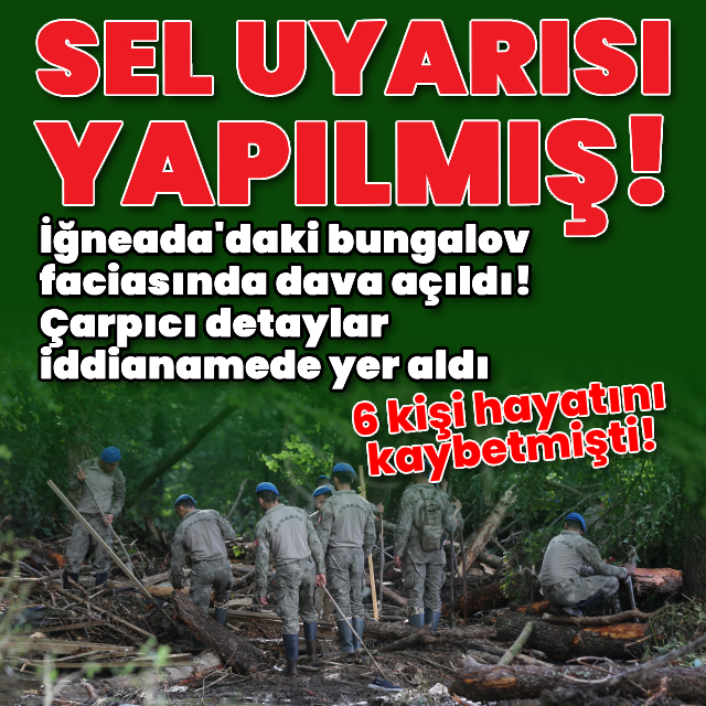 Bungalov faciasında sel uyarısı yapılmış!