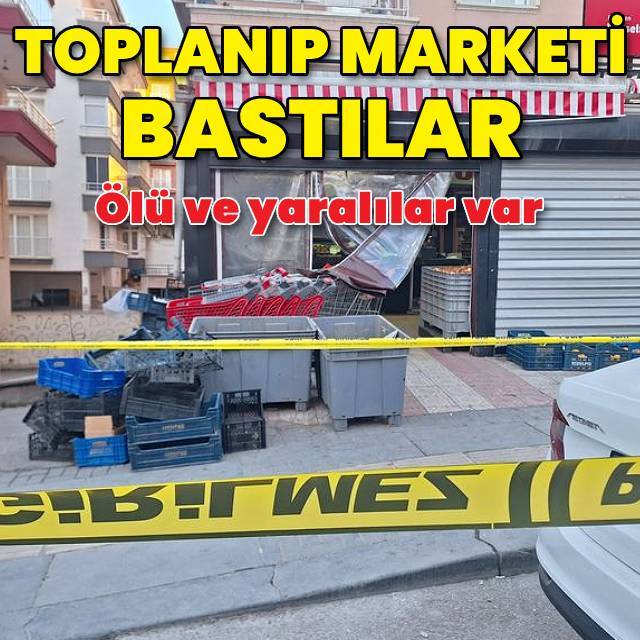 10 kişilik grup marketi bastı!