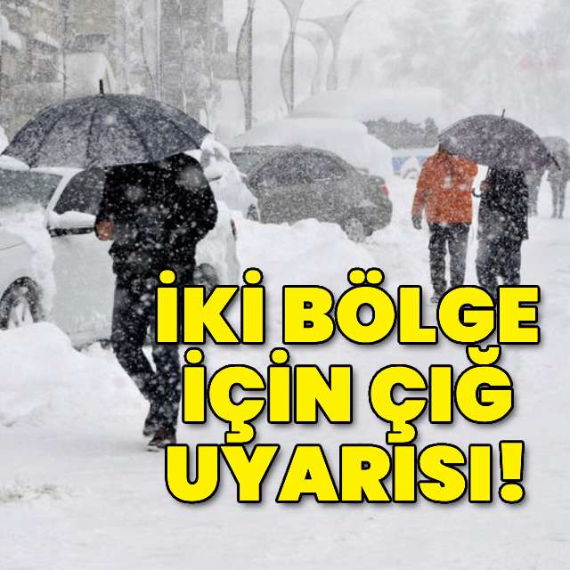 Meteoroloji'den iki bölge için çığ uyarısı!