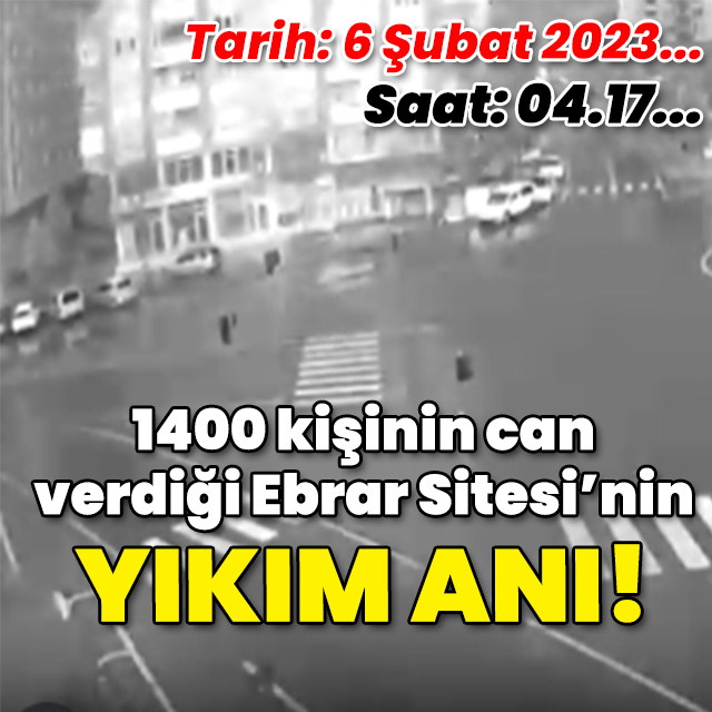 6 Şubat'ta 1400 kişi can vermişti! İşte Ebrar Sitesi'nin yıkım anı!