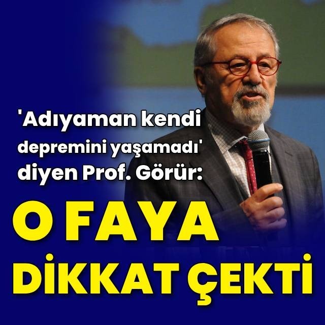 Prof. Görür: Doğu Anadolu Fayı'na dikkat