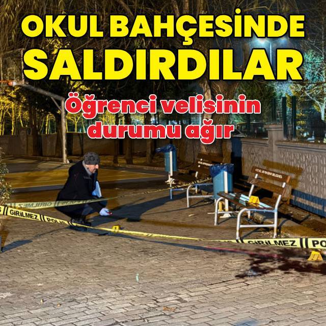 Okul bahçesinde bıçaklı saldırı! Bir kişi ağır yaralı