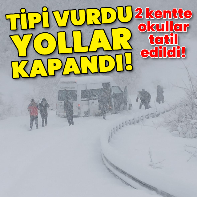 İki ilde eğitime kar engeli! Yollar kapandı