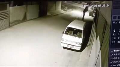 Hırsız güvenlik kamerasını bile çaldı!