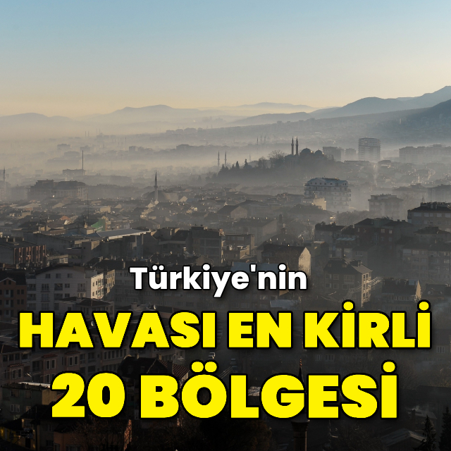 Türkiye'nin havası en kirli 20 bölgesi belli oldu