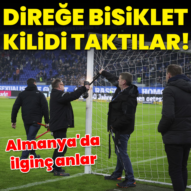 Kale direğine bisiklet kilidi bağladılar!