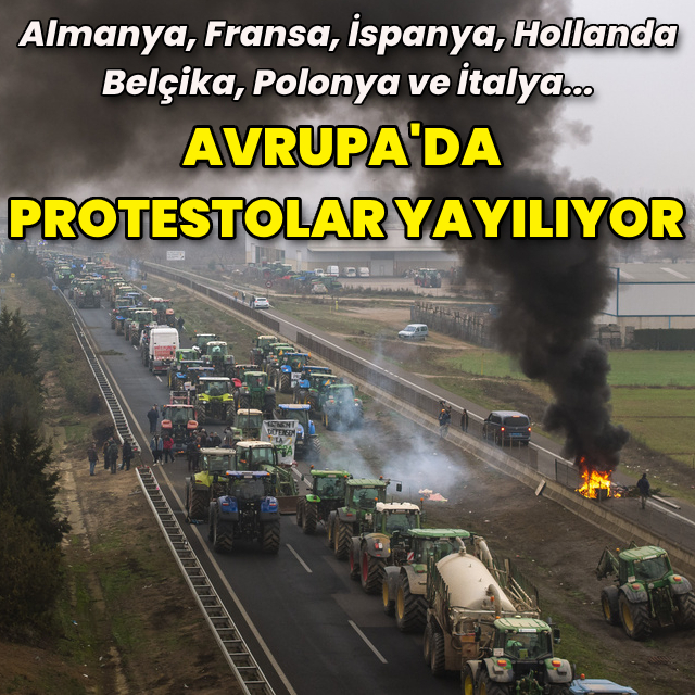 Avrupa'da çiftçilerin protestoları sürüyor