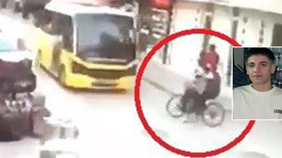 Bisiklet ile minibüs çarpıştı! Kahreden kaza!