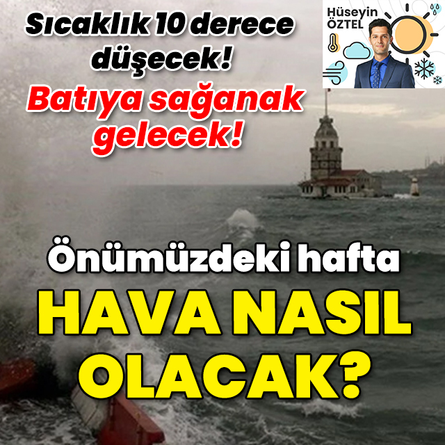 Sıcaklık 10 derece düşecek! Batıya sağanak gelecek! Bu hafta hava nasıl olacak?