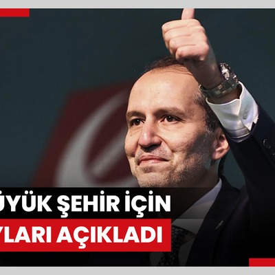 Yeniden Refah Partisi Genel Başkanı Fatih Erbakan, Başkent'te, Atatürk Spor Salonu'nda düzenlenen toplantıyla üç büyük şehirde yarışacak belediye başkanlarını açıkladı.