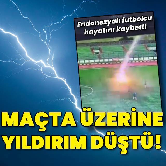 Maçta üzerine yıldırım düşen futbolcu hayatını kaybetti!