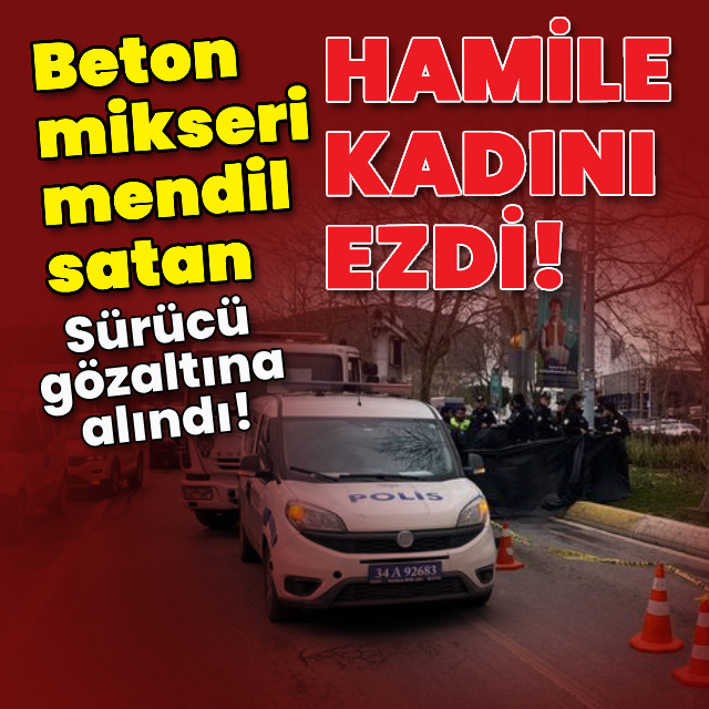 Beton mikseri mendil satan kadını ezdi!