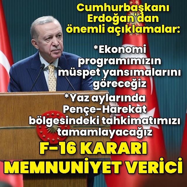 Cumhurbaşkanı Erdoğan'dan açıklamalar
