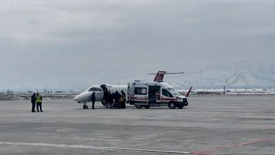 Duran kalbi çalıştırıldı, uçakla kurtarıldı