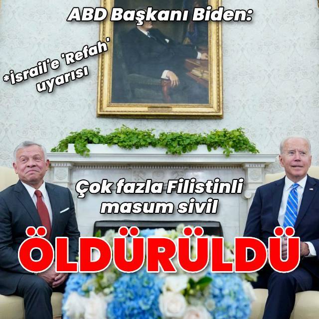 Biden: Çok fazla masum Filistinli sivil öldürüldü