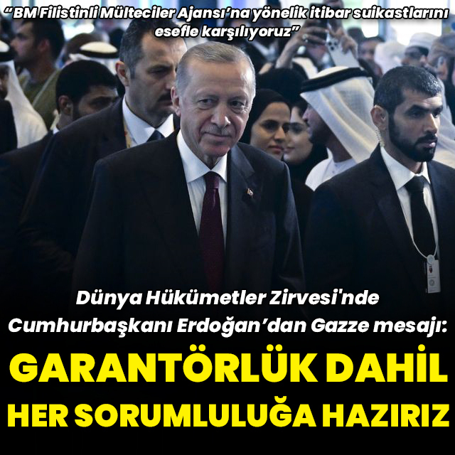 Cumhurbaşkanı Erdoğan, Dünya Hükümetler Zirvesi'nde