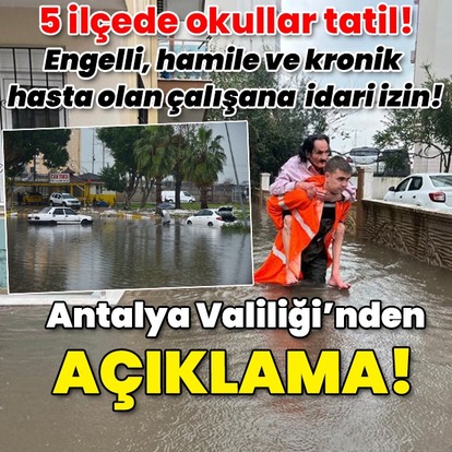 Antalya Valiliği'nden sel açıklaması!