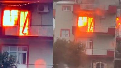 Yangın yaşlı çifti ayırdı