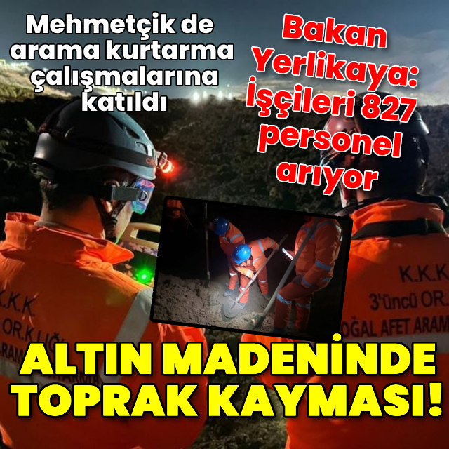 Erzincan'da altın madeninde toprak kayması