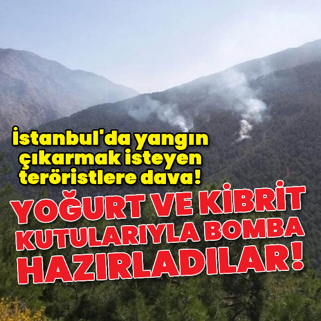 Yangın çıkarmak isteyen teröristlere dava!