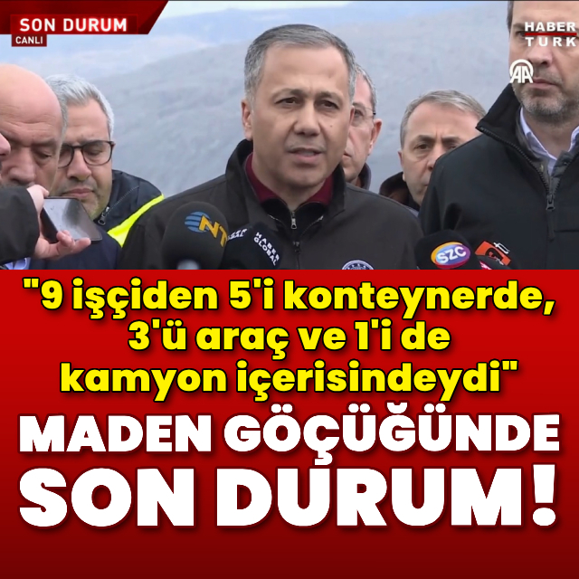 Yerlikaya Erzincan İliç'teki heyelana ilişkin son bilgileri verdi