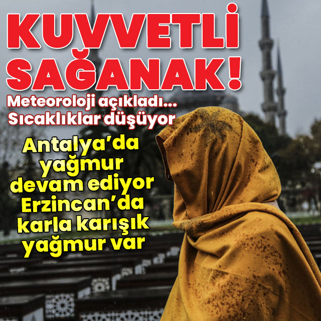 Kuvvetli sağanak yağmur uyarısı!