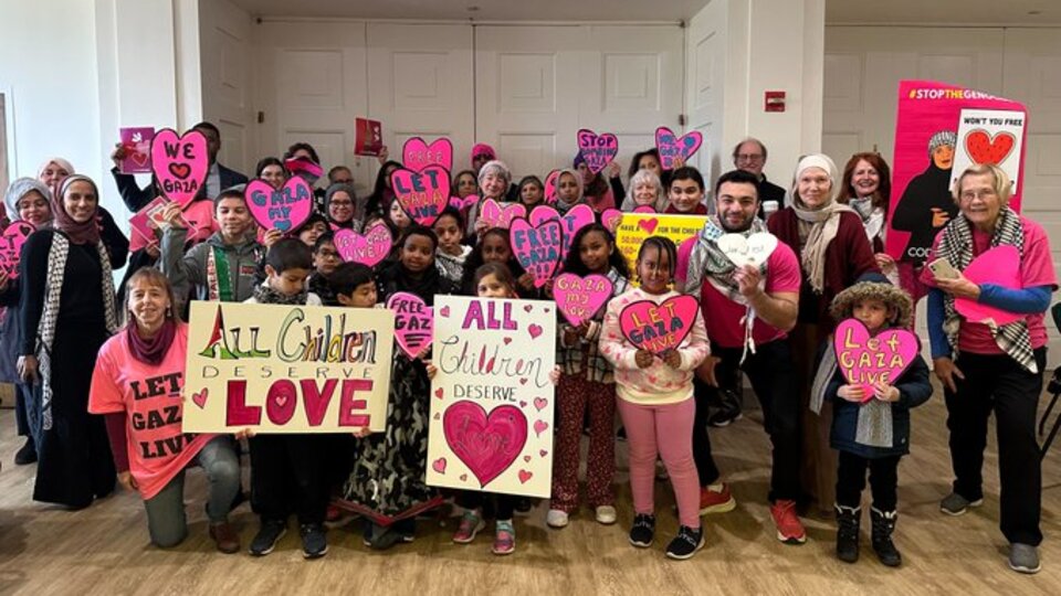 ABD Kongre binasında "Gazze'de acil ateşkes" gösterisi