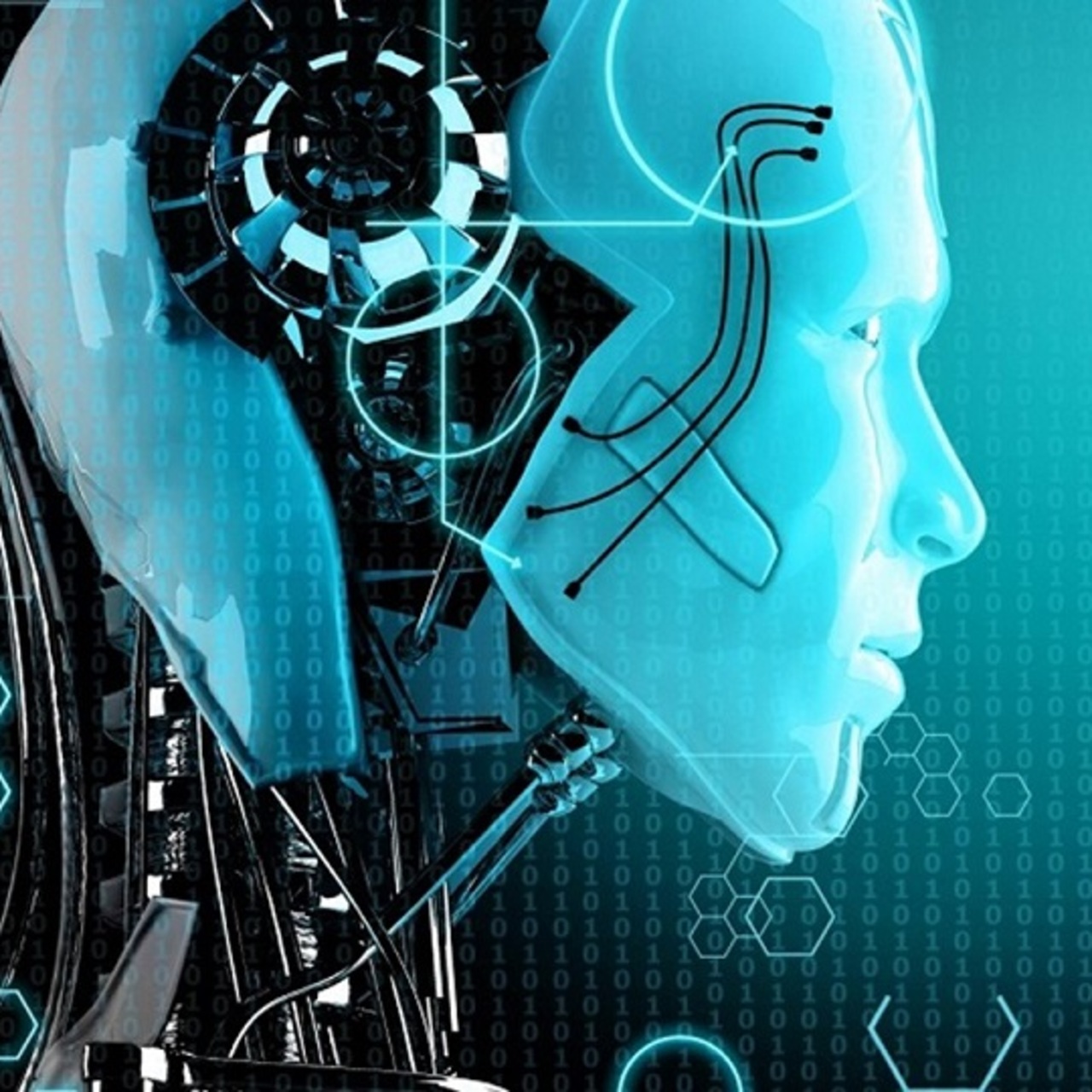 Мышление абстракция. Технологии искусственного интеллекта. Технологичный фон. Кибернетика. Intelligence go.