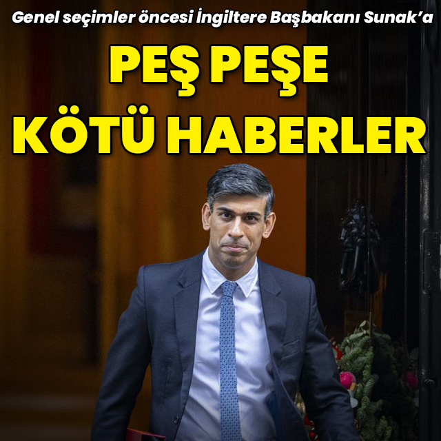 Genel seçimler öncesi Sunak'a kötü haber