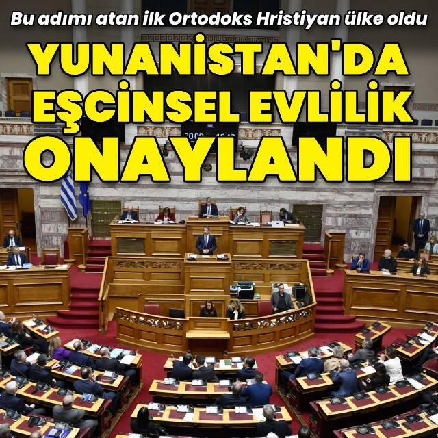 Yunanistan'da eşcinsel evlilik onaylandı